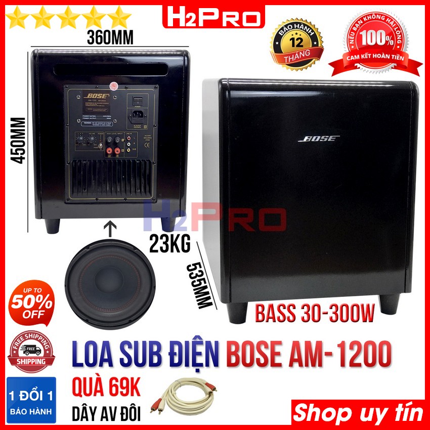 Loa sub điện bass 30 BOSE AM-1200 H2Pro-hàng nhập, 300W-bass ấm căng, loa siêu trầm karaoke cao cấp (tặng dây AV đôi 1.8m 69K)
