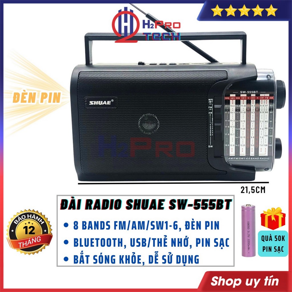 Đài radio đa năng cho người già Shuae Sw-555BT Bluetooth