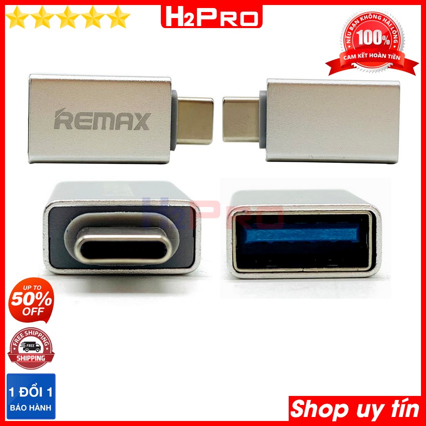 Cáp OTG Type C-Micro USB to USB 3.0 Remax H2Pro cao cấp-tốc độ cao (1 chiếc), Cáp OTG chuyển đổi Type C-Micro USB sang ​USB 3.0 đa năng kết nối nhiều thiết bị