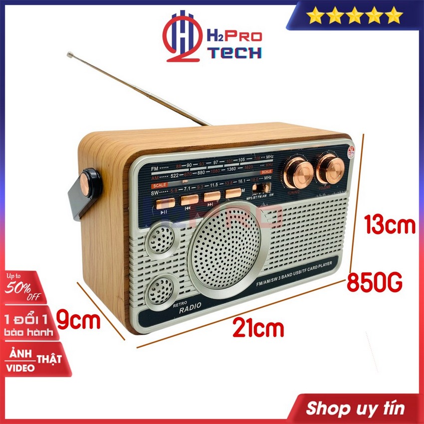 Đài fm radio Hairun HR-506BT cao cấp