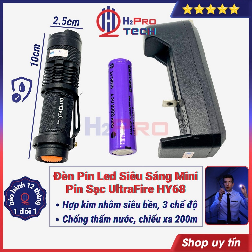 Đèn Pin Mini Cầm Tay UltraFire HY68