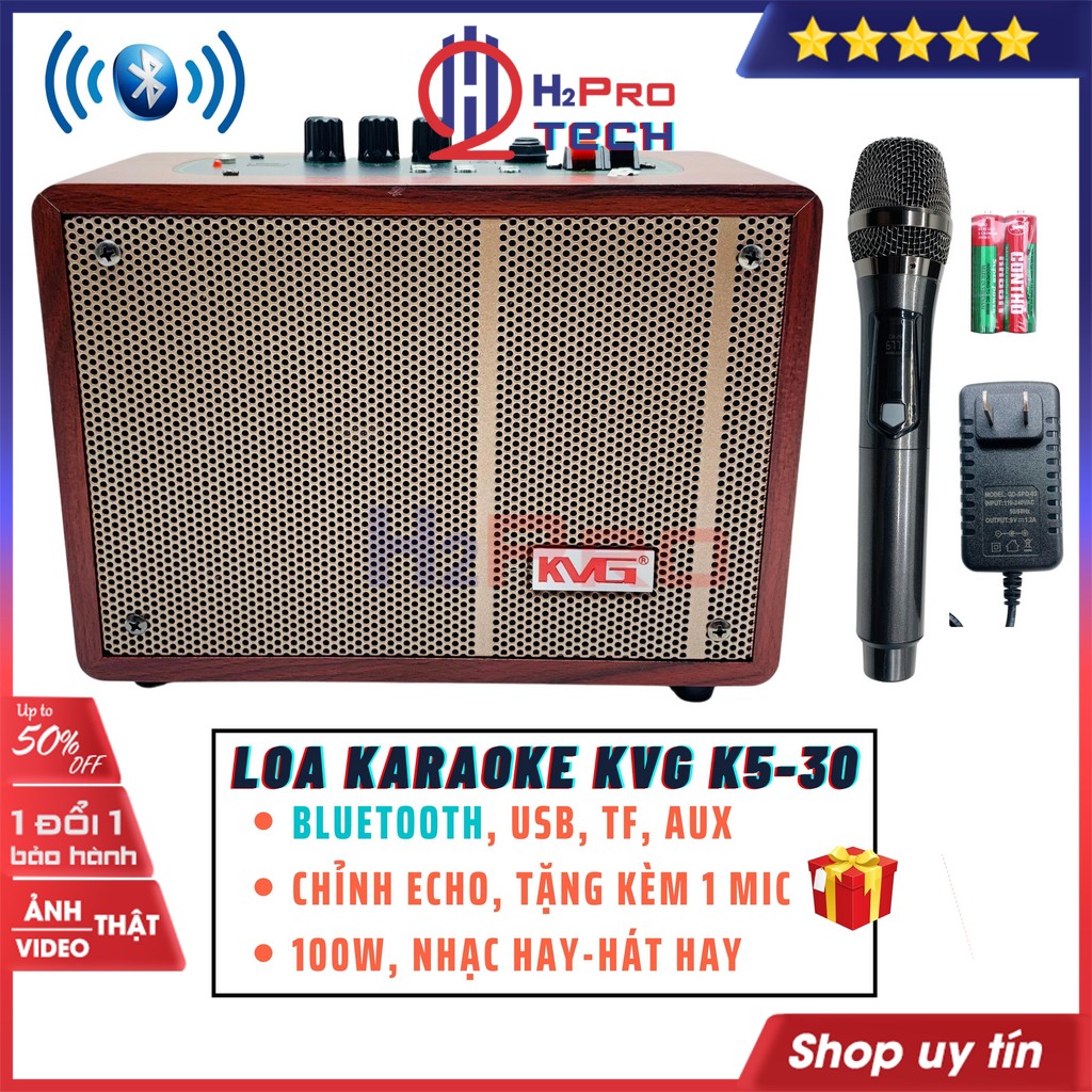 Loa Karaoke Bluetooth, Loa Xách Tay Karaoke Kvg K5-30