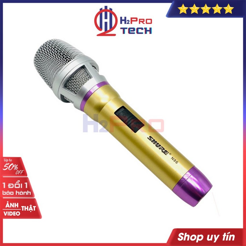 Micro karaoke có dây n86 có thiết kế tay cầm chắc chắn, thoải mái với màu sắc karaoke bắt mắt, với chất liệu đầu micro bằng hợp kim cao cấp, chống gỉ, chống nhiễu an toàn