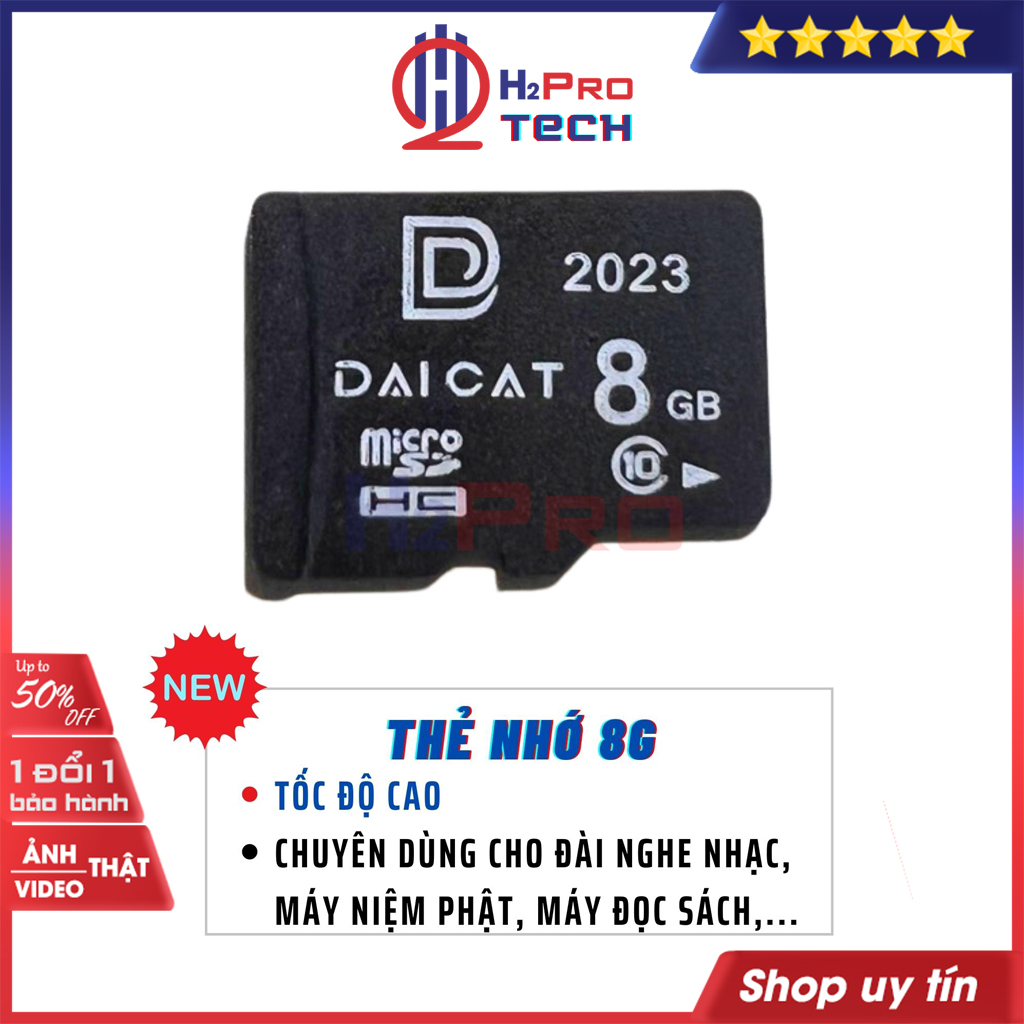 Thẻ nhớ 8G DAICAT Micro SD Sandisk Hikvision-H2Pro