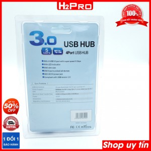 Bộ chia 4 cổng USB 3.0 H2PRO, dây dài 30cm, tuyển tải tốc độ cao 5GBPS