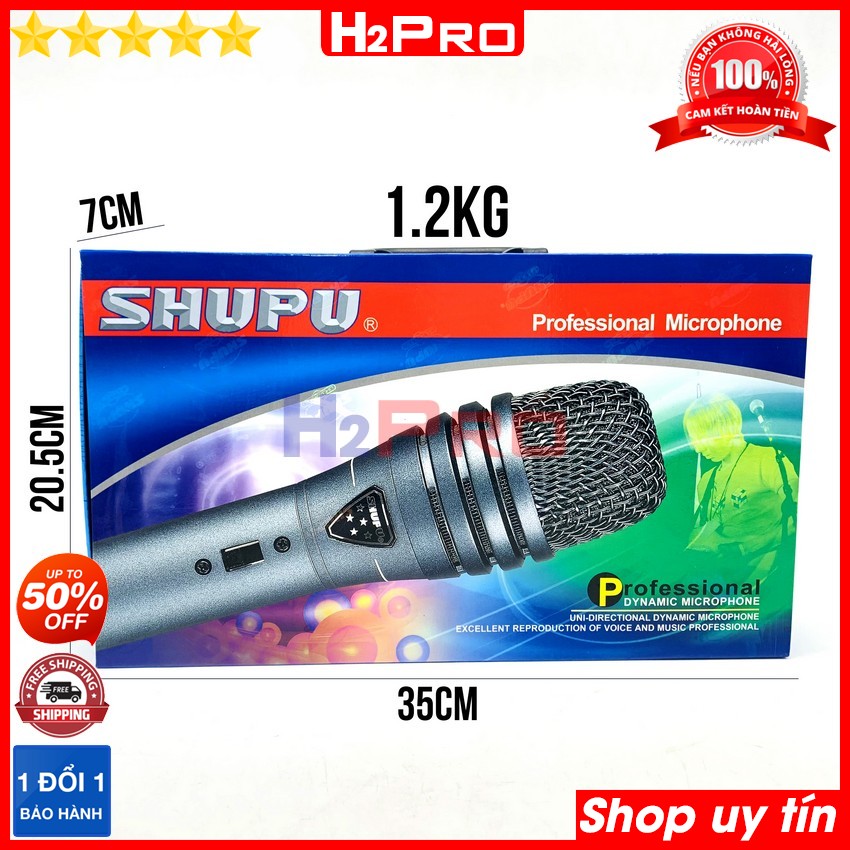 Thông số kỹ thuật của Micro hát karaoke có dây SHUPU SM8000 H2Pro chính hãng, micro karaoke cao cấp chống hú-hát nhẹ-tiếng sáng-dây dài 6m (tặng túi da 60K)