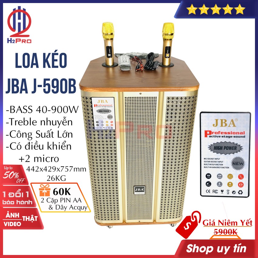 Đánh giá về Loa kéo karaoke JBA J-509B H2PRO Cao cấp Bass 40-900W-Bass căng-treble nhuyễn-2 micro, loa kẹo kéo công suất lớn hát hay có điều khiển (tặng 2 cặp pin AA và dây acquy 60K)
