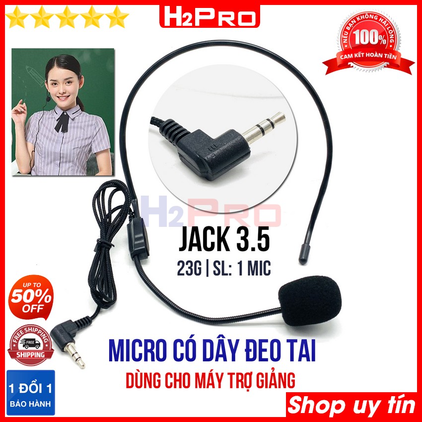 Đánh giá về Micro trợ giảng có dây H2Pro cao cấp đeo vành tai, mic quàng tai có dây giá rẻ dùng cho trợ giảng