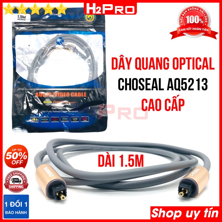 Đánh giá về Dây quang optical âm thanh Choseal AQ5213 H2Pro chính hãng, dây optical cao cấp dài 1.5m, 5m