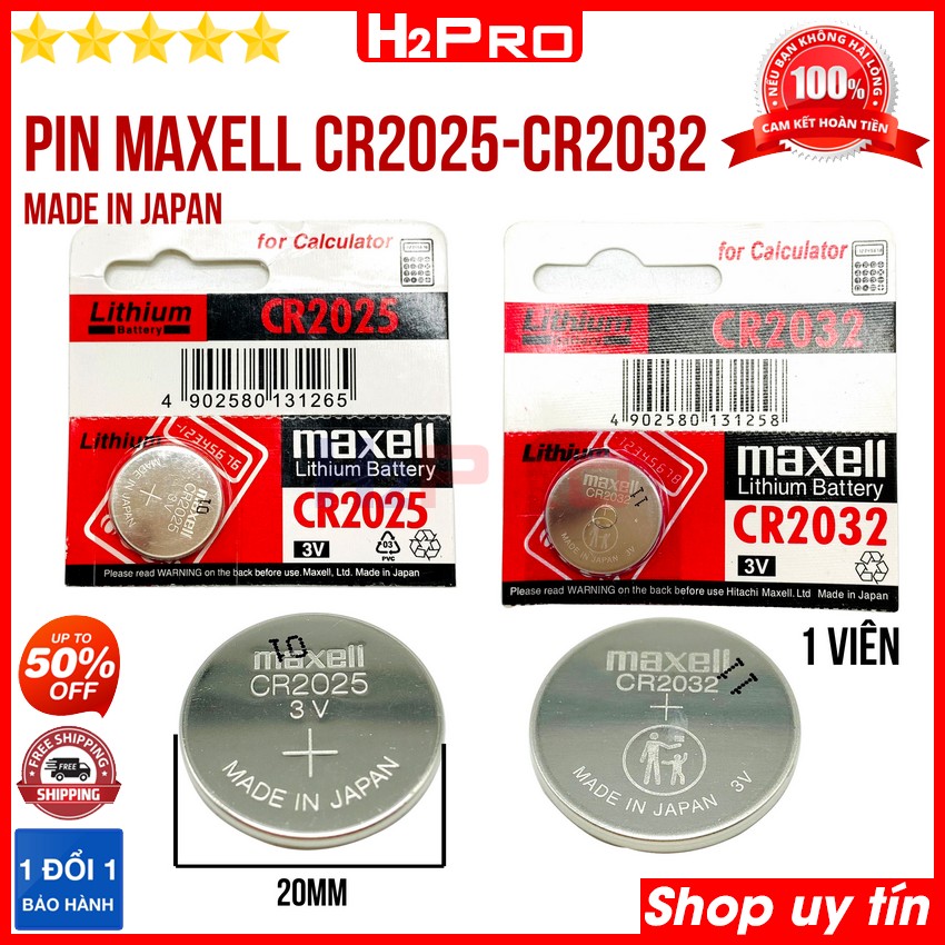 Đánh giá về Pin cúc áo Maxell CR2025-CR2032 3V Japan H2Pro Lithium cao cấp dung lượng cao (1 viên), Pin Maxell CR2025-CR2032 hàng Nhật