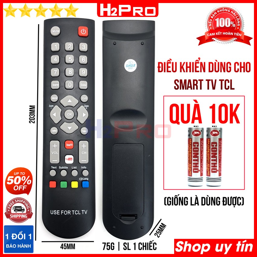 Đánh giá của Điều khiển dùng cho Smart TV TCL H2Pro đa năng (1 chiếc), remote điều khiển cho Smart Tivi thông minh TCL (tặng đôi pin 10K)