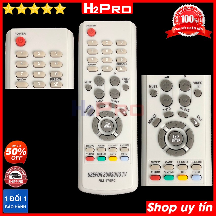Thông số kỹ thuật của Điều khiển dùng cho tivi SAMSUNG RM-179FC H2Pro cao cấp (1 chiếc), remote điều khiển cho tv SAMSUNG giá rẻ (tặng đôi pin 10K)