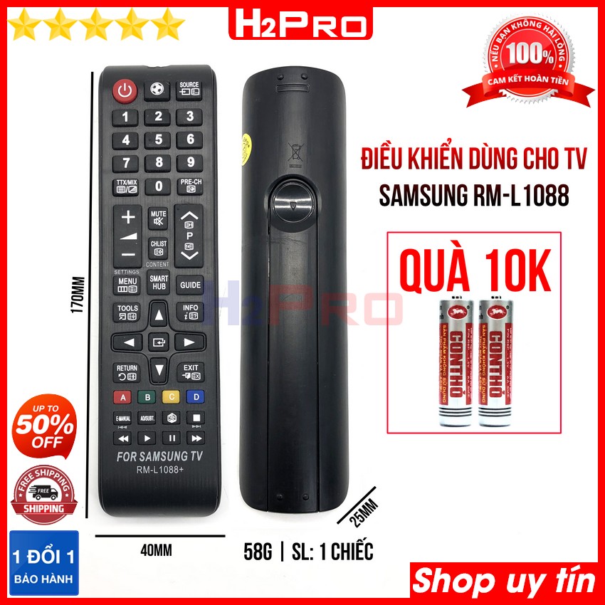 Đánh giá về Điều khiển dùng cho tivi SAMSUNG RM-L1088+ H2Pro sử dụng tốt (1 chiếc), remote điều khiển cho tv LED-SMART SAMSUNG giá rẻ (tặng đôi pin 10K)