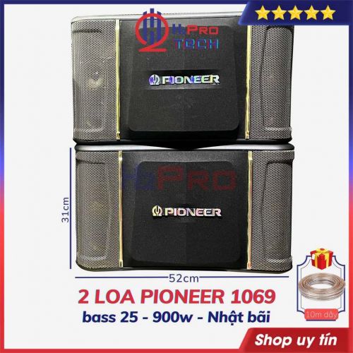 Đôi Loa Nhật Bãi Pioneer 1069 Bass 25 900W Nguyên Zin, Loa Karaoke Pioneer Âm Thanh Hay Mạnh Mẽ, Tặng Dây - H2Pro Tech