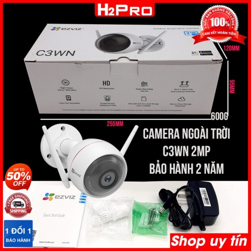 Camera an ninh ngoài trời không dây ezviz C3WN 2MP H2Pro, camera an ninh gia đình siêu nét, nhỏ gọn