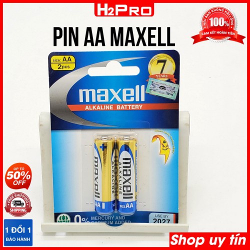 Đôi Pin AA 1.5V Maxell, pin aa cho máy ảnh, máy nghe nhạc