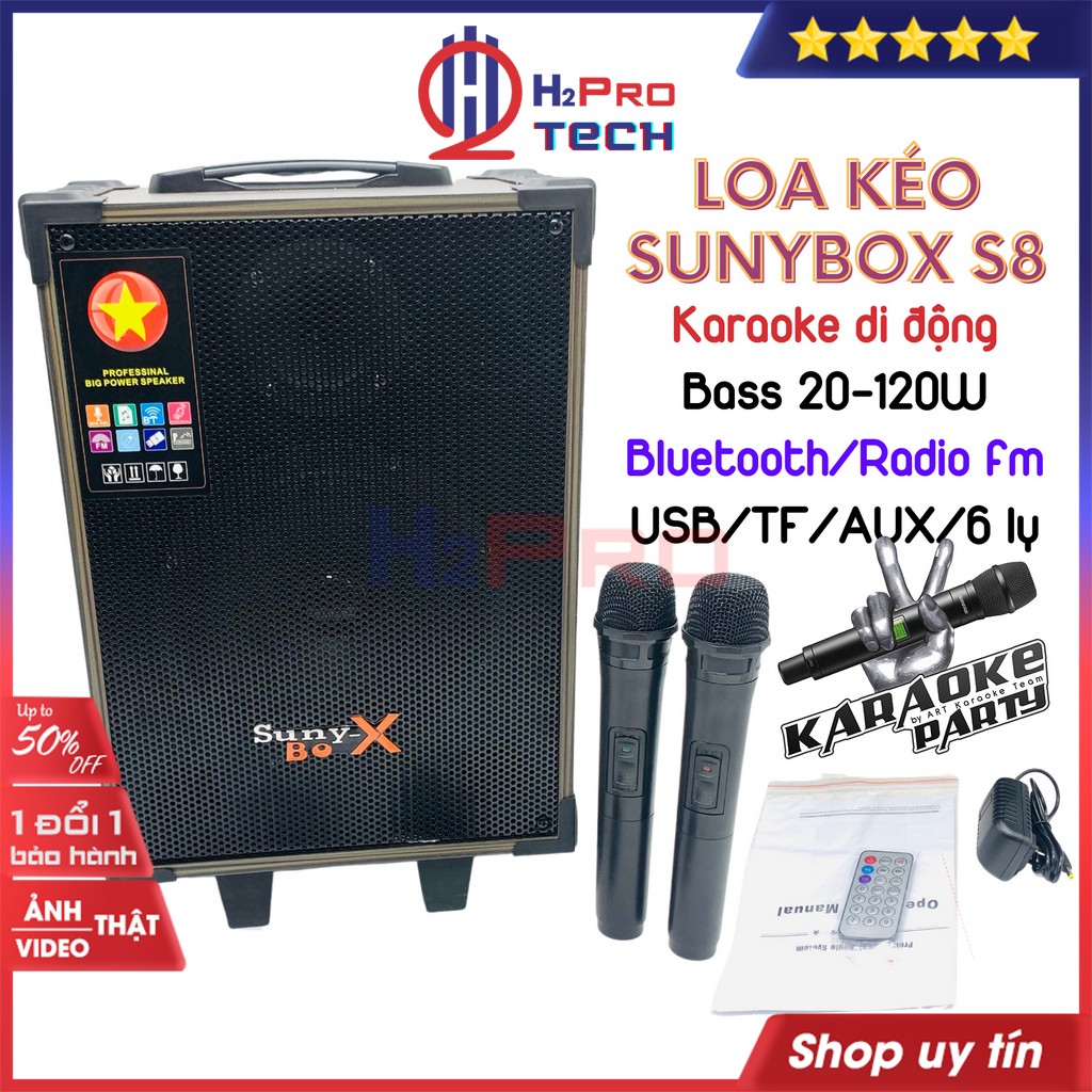 Loa kẹo kéo karaoke SUNYBOX GJ-S8 bass 20-120W