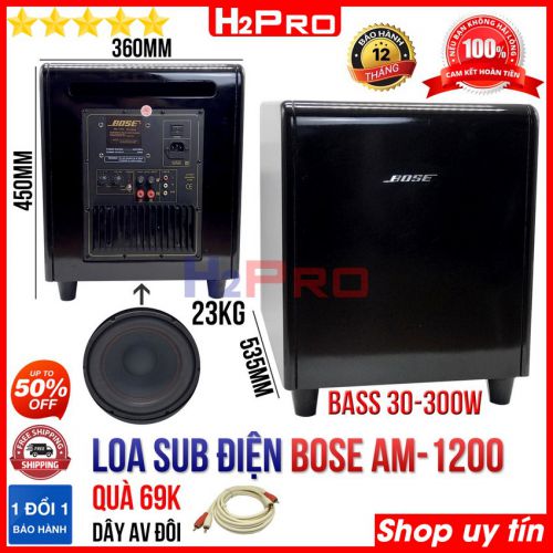 Loa sub điện bass 30 BOSE AM-1200 H2Pro-hàng nhập, 300W-bass ấm căng, loa siêu trầm karaoke cao cấp (tặng dây AV đôi 1.8m 69K)