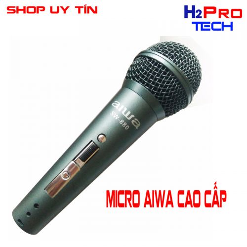 Micro có dây AIWA 880 Micro hát karaoke | Mic có dây giá rẻ