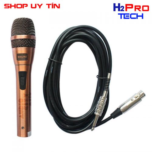 Micro có dây Shure PG-8.2 Micro hát karaoke cho gia đình, kết nối amply cho giảng dạy loa có sẵn | Mic karaoke