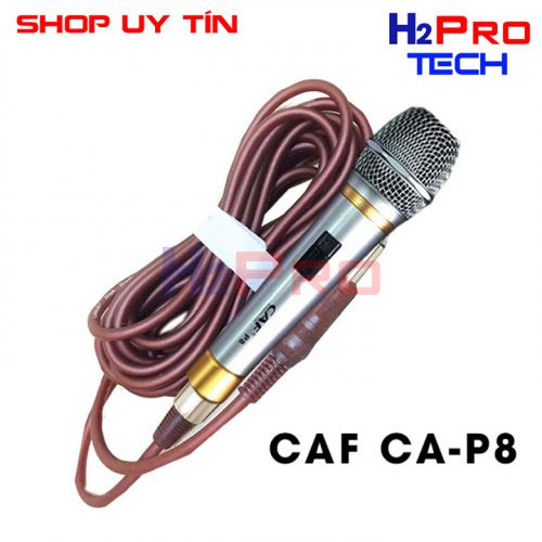 Micro Karaoke có dây CAF CA-P8 dài 10m, hát hay, chống hú, không bị tạp âm | Mic karaoke