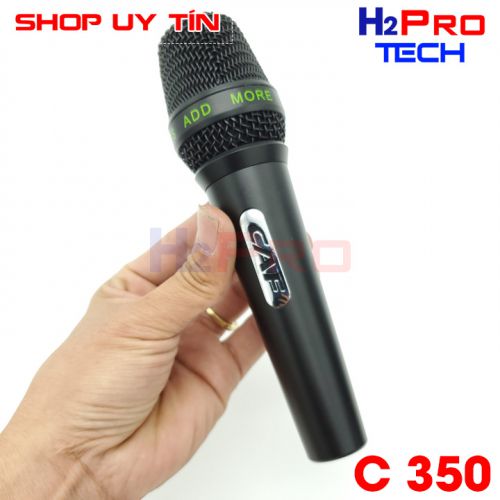 Micro karaoke có dây cao cấp CAF C350 hát nhẹ, hút mic tốt, giảm hú