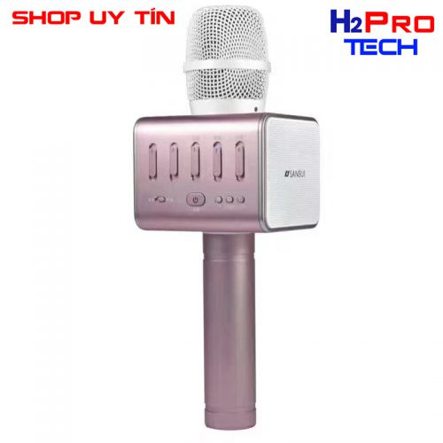 Micro Karaoke Kèm Loa Sansui SB-K66 hàng chính hãng, loại tốt nhất hiện nay tặng củ sạc | Mic không dây