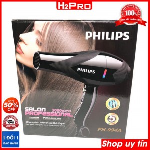 Máy sấy tóc Philips PH-994A H2PRO công suất lớn 3000W, máy sấy tóc 2 chiều nóng lạnh