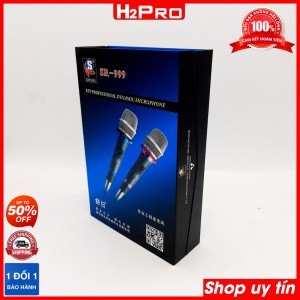 Micro karaoke có dây cao cấp SHURI SR999 H2Pro Chính hãng, hát hay, chống hú, micro karaoke cao cấp dây dài 6m