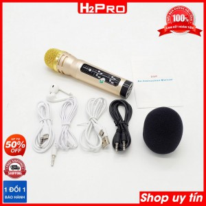 Micro thu âm điện thoại DSP C28 H2PRO Auto-tune dùng cho livestream, hát karaoke tặng kèm Tai nghe
