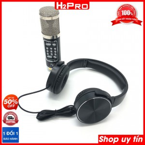 Micro thu âm livestream SU YOSO YS-A16 YS-A17 H2PRO 2 in 1 Sound card, Micro karaoke không dây tặng kèm tai nghe