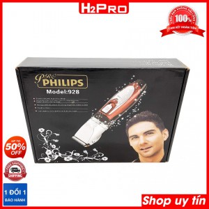 Tông đơ cắt tóc Philips 928 PRO pin sạc, cắt êm, bén - Tông đơ philips cho bé ( tặng 4 cữ )